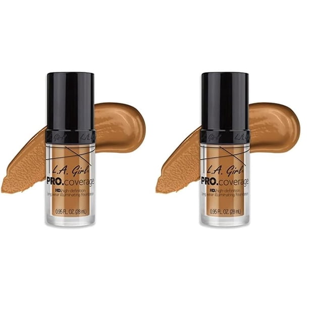 Base líquida L.A. Girl Pro Coverage Bronze 28 ml (x2)