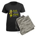 thumbnail image 5 of CafePress - Combat Girl Endometriosis Women's Dark Pajamas - Women's Short Sleeve Print T-Shirt and Pants Dark Cotton Pajama Set, 5 of 7
