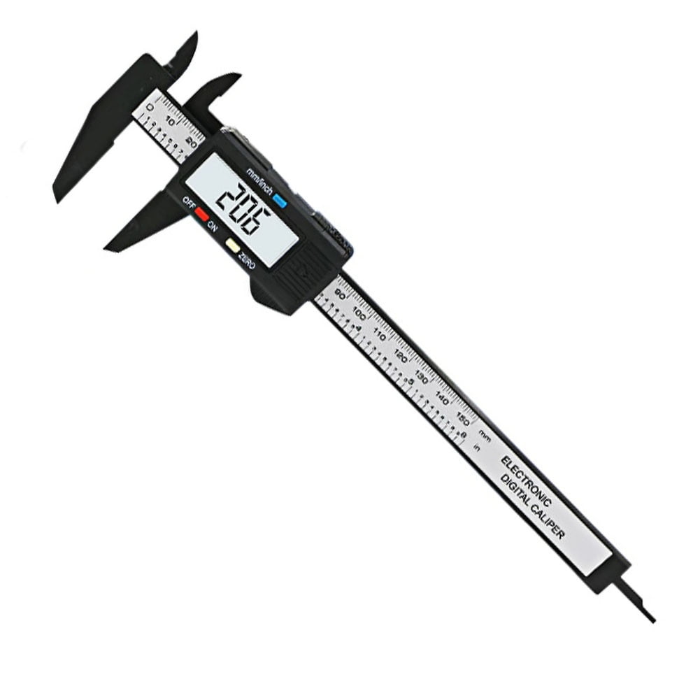 LCD Electronic Carbon Fiber Vernier Caliper+PCB Ruler for Electronic Engineers 