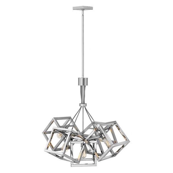 Fredrick Ramond Fr42444 Ensemble 5 Light 30-3/4" Wide Abstract Chandelier - Nickel
