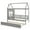 Gray, variant on Kepooman Twin Size Wooden Platform House Bed with Trundle and Roof-Grey