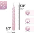 thumbnail image 2 of 7.5 Inches Spiral Taper Candle Valentine's Day Candless Colorful Twisted Candle Dripless Long Candles, Handmade Candlesticks for Wedding Dinner Decor, Set of 4, 2 of 6