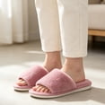 thumbnail image 6 of CHICVOMEY Slippers for Women Fuzzy Open Toe House Bedroom Shoes Non Slip Lightweight Sole Indoor and Outdoor Cute House Shoes, 6 of 8
