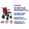 thumbnail image 4 of Culver Mobility -KANO- (only 35lbs) Foldable Electric Wheelchair, Travel Size, User-Friendly - Red, 4 of 15