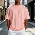 thumbnail image 2 of Bibifish Mens Oversized T-Shirts Solid Color Crew Neck Short Sleeve Soft Tshirts Basic Everyday Casual Tee Shirt, 2 of 6