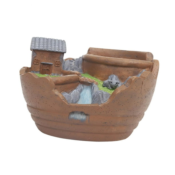 Maceta Con Forma De Animal, Plantas Artificiales/vivas Que Contienen Maceta Para Jardín, Decoración Del Hogar, Accesorio Fotográfico (forma De Castillo