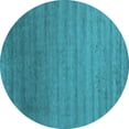 thumbnail image 1 of Ahgly Company Indoor Round Abstract Light Blue Contemporary Area Rugs, 3' Round, 1 of 4