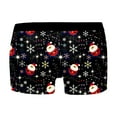 thumbnail image 6 of Funny Boxer Briefs for Men Hilarious No Fly Christmas Themed Shorts Snowman Reindeer Graphic Holiday Shorts Men's Fashion, B09 Black, Size M, 6 of 6