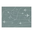 thumbnail image 1 of Airport Cutting Board, Repetitive Pattern of Simple Airplane Traces Scheme in Monochromatic Design, Decorative Tempered Glass Cutting and Serving Board, in 3 Sizes, by Ambesonne, 1 of 2