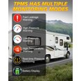 thumbnail image 5 of RV Tire Pressure Monitoring System, Tire Pressure Monitor with Solar Charge, TPMS with 6 Sensors & 6 Alarm Modes, T15 TPMS 2025 Updated Color LCD Display,0~9.9BAR, 144PSI for RV/Trailer/Truck, 5 of 9