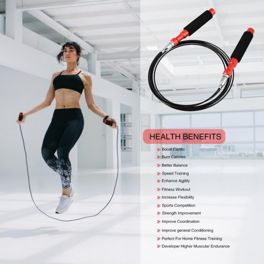 Jump Rope Gym Aerobic Exercise Boxing Skipping Adjustable Speed Training Fitness