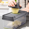 thumbnail image 4 of Vegetable Cutter, Multi-function 13-in-1 Food Cutter, Onion Cutter, 8-piece Vegetable Cutter, Vegetable Basket, Salad, Potato, Carrot, Garlic Container, 4 of 5