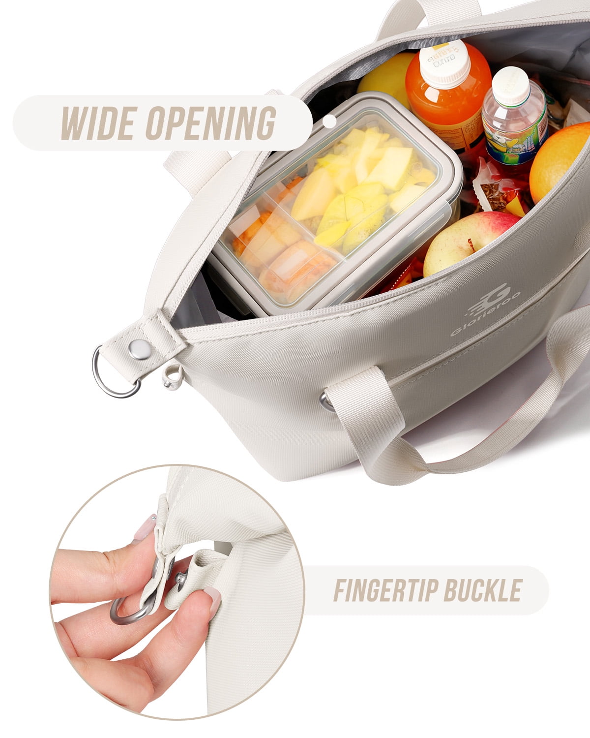 Pastel Lunch Box Women | Insulated Waterproof Leakproof Lunch Bag Cooler | Adjustable Strap | BPA-Free