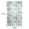 thumbnail image 3 of WJHWSX PEVA Shower Curtain Liner,Shower Curtain Liner Mildew Resistant,Non-Toxic, Eco-Friendly, Convenient,and Durable Shower Curtain,White,59.06"*78.74", 3 of 8
