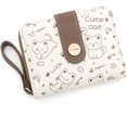 thumbnail image 1 of Cartera de gato kawaii para mujeres y niñas, con cremallera y tarjetero con hebilla y ranuras para tarjetas de identificación (marrón), 1 of 4