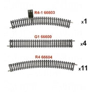 HO Scale Train Track Set with Red Number Items | Precision Wooden Sleepers · Nickel Silver Rails · Compatible with HO Scale Models