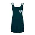 thumbnail image 6 of Meichang Women's Plus Size Nightgown Sleeveless Adjustable Spaghetti Strap Sleepwear Heart Print Loose Fit Sleepdress Soft Comfy Loungewear Cami Night Gown, 6 of 7