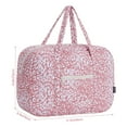 thumbnail image 6 of WANDF Floral Travel Duffel  Bags for Women,Spirit Airlines Personal Item Bag 18x14x8 Carry-On Luggage, 25L Waterproof Gym Tote Bag, Weekend  Overnight Organizer(Pink Leopard), 6 of 8