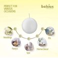 thumbnail image 4 of Bolsius 2 Count White Ball Candles - 2.75 Inches Unscented Candle Set - Premium European Quality - Dripless And Smokeless Clean Burning Dinner Candle - Perfect for Wedding, Party, And Special Occasion, 4 of 8
