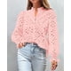 thumbnail image 3 of BLUSA PRETTYGARDEN Mujer Manga Abullonada de Encaje Cuello en V Rosa S, 3 of 7
