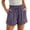 Purple, variant on TAGOLD Women Sweat Shorts for Womens Solid Color High Drawstring Casual Shorts Functional Side Pockets Loose Summer Loungewear Bottoms