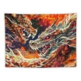 thumbnail image 5 of Creowell Japanese Dragon Tiger Fighting Wall Tapestry Fantasy Mythology Animal Theme Art Wall Hanging Tapestry Flannel Fabric for Living Room Bedroom Dorm  60x50inch, 5 of 6
