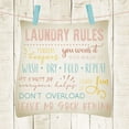 thumbnail image 2 of CAD Designs 26x26 White Modern Wood Framed Museum Art Print Titled - Laundry Rules, 2 of 4