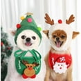 thumbnail image 2 of Adorable Christmas Tree Pom-Pom Hat, Dog Hats, Funny Soft Pet Hats for Dogs, Reindeer Christmas Tree Headwear, 2 of 8