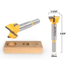 1-1/16" Diameter Carbide Forstner Drill Bit - 10mm Shank - Yonico 43030C