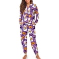 thumbnail image 3 of HELLHERO Halloween Pajamas for Women Bat Ghost Printed Sleepwear Crewneck Loungewear with Pockets Pumpkin Printed Pjs Set for Home, S, 3 of 5