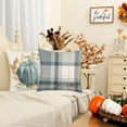 thumbnail image 3 of Fall Throw Pillow Covers 20 x 20 Inch Set of 4, Buffalo Plaid Blue Pumpkins Pillow Covers Farmhouse Autumn Thanksgiving Harvest Decorations for Sofa Couch, 3 of 4