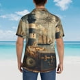thumbnail image 4 of Disketp Vintage Nautical Lighthouse Hawaiian Shirts for Men,Mens Casual Short Sleeve Button Down Shirts Beach Shirt,Large, 4 of 7