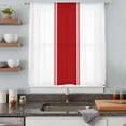 thumbnail image 5 of Red Solid Color Texture Sheer Curtains 72 Inches Long, Simple Red Stripes Light Filering Curtains, Breathable Simi Curtain Privacy Drapes for Living Room Bedroom Lightweight Window Treatment, 5 of 9
