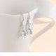 thumbnail image 3 of Pendientes colgantes de plata para mujer con piedras semipreciosas, plata de ley 925 natural, 2 pares, 3 of 5