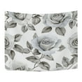 thumbnail image 3 of WOBOGO Rose Pattern in Gray and White Tones Tapestry 60×51in Home Living Room Bedroom Wall Hanging Ornaments, 3 of 10