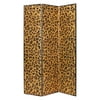 Wayborn Golden Cheetah Look Room Divider in Gold and Black