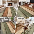 thumbnail image 5 of 6'x9' Area Rugs, Farmhouse Sage Green Brown Indoor Outdoor Area Rug for Living Room Bedroom, Vintage Wooden Striped Washable Bathroom Rugs Kitchen Floor Carpet Mats Home Decor Aesthetic, 5 of 8