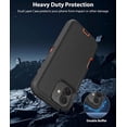thumbnail image 2 of iPhone 16 Case Cover 3 Layer Rugged / Heavy Duty / Shockproof 6.1" Orange, 2 of 5