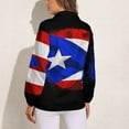 thumbnail image 2 of PUERTO RICAN FLAG by Solomaskx Long Sleeve Blouse Woman Streetwear Casual Shirts Summer Oversize Woman Streetwear Clothing Birthday Present, 2 of 7