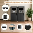 thumbnail image 2 of ROJIK 35" Tall Outdoor Trash Can,Weatherproof Resin Garbage Indoor Durable Lightweight,Suitable for Patio Office Kitchen,Easy to Clean,Assemble(Waste&Recycle, Black), 2 of 8