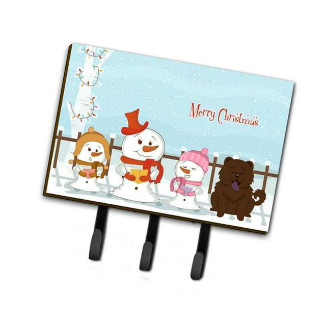Merry Christmas Carolers Chow Chow Chocolate Leash or Key Holder