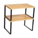thumbnail image 5 of Organizador de gabinete, estante de almacenamiento de despensa de bambú y hierro, estante de almacenamiento de dos niveles fácil de montar para baño,, 5 of 9
