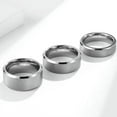 thumbnail image 6 of 6/8/10mm Tungsten Steel Carbide Band Men's Silver Brushed Wedding Ring Size 7-13, 6 of 9