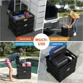 thumbnail image 6 of Pop & Load Collapsible Rolling Utility Cart, Plastic Pack-N-Roll Cart with Handle, Portable Storage, Black, 6 of 6