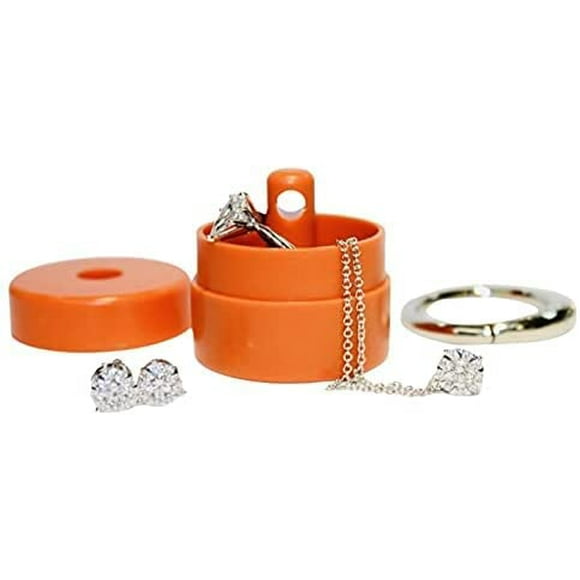 Lion Latch: As Seen On Shark Tank Jewelry Box Case Traveling Jewelry Holder Storage Pill Box Keychain Container Single - Orange
