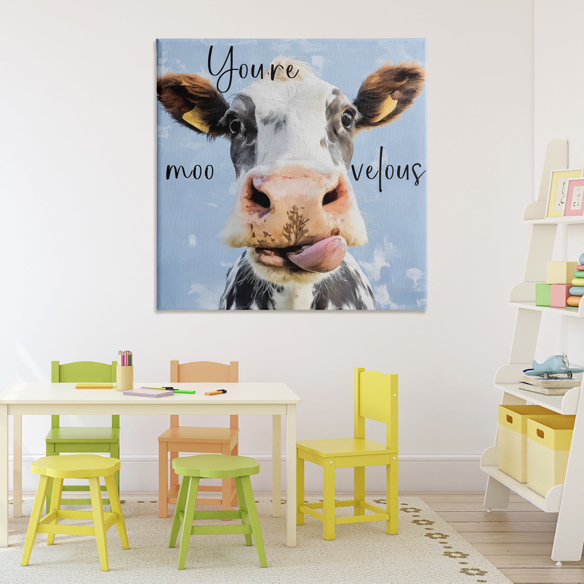 Stupell Industries You're Moo-velous Cow Canvas Wall Art, design by Kim Curinga