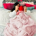 thumbnail image 6 of Cozy Comfort Fleece Blanket Twin Blanket Pink, 260GSM Soft Cozy Twin Blankets, 59X79 inches, 6 of 7