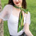 thumbnail image 2 of Zufioo st. patrick’s day gnomes Print Women's Long Silk Scarves, Dust and Sun Protection Headscarves, Scarves, Handbags, Clothing Accessories, Suitable for Travel, Dating-One Size, 2 of 7