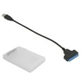 thumbnail image 1 of Hard Disk Adapter Cable,  Interface 2.5in SSD Box High Speed Plug And Play 4TB Dual Way Opening 5Gbps With LED Status Indicator For 7-12.5mm HDD White, 1 of 8