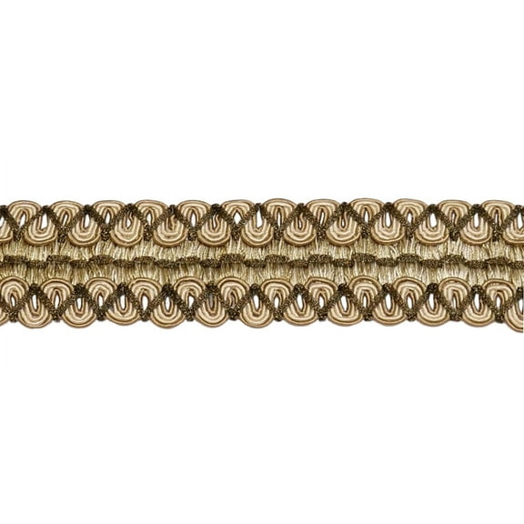 2" (5cm) Wide Noblesse Collection Vintage Gimp Braid Trim # 0200HG, White Sands #4001 (White Ivory, Cream Ivory, Light Beige) Sold By The Yard (36"/3 ft/0.9m)